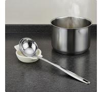 2 Pezzi Set Mestolo e Schiumarola Manico Lungo Set Utensili per Fonduta