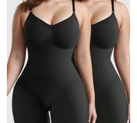 2 pezzi/Set Modellante corpo intero senza cuciture per donna, Cintura vita e Sollevatore glutei, Shapewear post-parto 1XL,2XL,3XL,4XL,5XLColore unicoTessuto