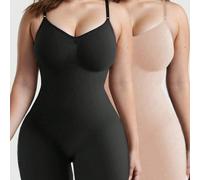 2 pezzi/Set Modellante corpo intero senza cuciture per donna, Cintura vita e Sollevatore glutei, Shapewear post-parto 1XL,2XL,3XL,4XL,5XLColore unicoTessuto