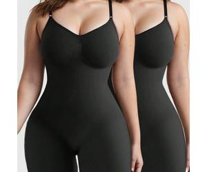 2 pezzi/Set Modellante corpo intero senza cuciture per donna, Cintura vita e Sollevatore glutei, Shapewear post-parto 1XL,2XL,3XL,4XL,5XLColore unicoTessuto