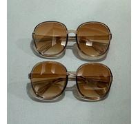 2 pezzi/set occhiali di moda stile da strada con montatura rotonda e grande, regalo ideale per la fidanzata o la migliore amica Blocchi di colore,stampa dappertuttoPC