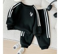 2 pezzi/Set Outfit Autunno/Inverno per Bambino/Bambina, Felpa con scollo a giro e maniche raglan e Pantaloni Jogger, Set Tuta comoda e casual per uso quotidiano, adatto per interno, esterno, sport, gi