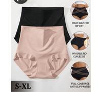 2 pezzi/Set Pantaloncini modellanti senza cuciture con effetto sollevamento glutei e controllo addome per donne, adatti per uso quotidiano L,M,S,XLColore unicoTessuto in maglia