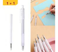 2 Pezzi/set Penna Da Intaglio Per Coltello Multiuso, 1 Penna Per Coltello + 1 Lame Di Ricambio, Per Adesivi E Disegni Su Carta, Coltello Multiuso Da Portare Con Sé, Forniture Per Studenti, Forniture P