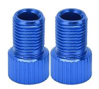 2 Pezzi Set Presta su Schrader Valve Converter Alluminum Alluminio in Lega di Mountain Bike Adapatore Adattatore Duratura a Prova di Guarnizione in Gomma in Gomma Resabile per (Blu)