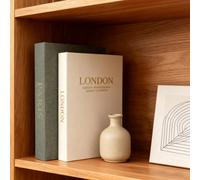 2 pezzi/set Scatole decorative in lino per libri, elegante decorazione per tavolino da caffè, libreria o camino - Decorazione moderna per la casa, adatta per la conservazione di foto e come scatole po