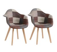 2 pezzi/set sedie da pranzo moderne nordiche poltrone in tessuto patchwork sedia di lusso per il tempo libero sgabello per computer design di mobili per soggiorno