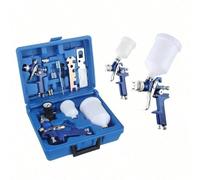 2 pezzi/ Set Set Spray Gun GraLP per Vernice Gravità d'Aria con Pattini per Pavimentazione Noee da 0,8 mm e 1,4 mm per Riparazione di Pannelli Automotive Tagli UnicaAlluminio