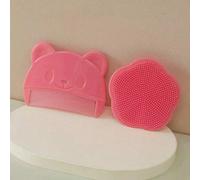 2 pezzi Set spazzola e pettine per shampoo in silicone per bambini, aiuta a rimuovere la forfora durante il bagno Abito blu,Abito rosa,Set verde,Set viola,Abito marrone chiaro,Abito marrone scuro,Una