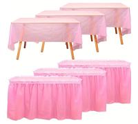 2 pezzi/Set Tovaglia di plastica monouso, colore solido rettangolare, adatta per matrimoni, addii al nubilato, compleanni, buffet, decorazione elegante da tavolo, Natale, feste, adatta a vari temi di 