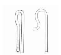 2 Pezzi Set Tubi Lily in Cristallo Design Minimale Tubi Mandata e Ritorno