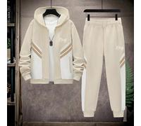 2 pezzi/set Tuta casual sportiva per ragazzi pre-adolescenti, composta da felpa con cappuccio e stampa "KING" a contrasto e pantaloni a contrasto, adatta per primavera/autunno 8Y,9Y,10Y,11-12Y,14Y,13-