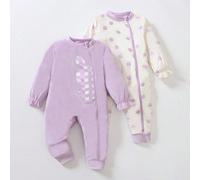 2 pezzi Set tutina per bambina con stampa a pois e quadri, con coniglietto, pantaloni lunghi a vita alta, adatto per uscite, attività genitori-figli o piccole feste, primavera/autunno 6-9M,9-12M,12-18