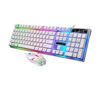 2 Pezzi Set Wired Punk Retro Keycaps Mouse 7 Colori Gaming Tastiera Mouse Combo Computer Portatile Tablet PC