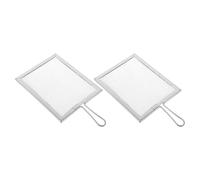 2 Pezzi Setaccio per Smalto Ceramico con Manico in Metallo, Argento | Maglia Fine per Slip e Argilla, Uso Domestico O'aperto, Accessorio Portatile per Scultori Professionisti