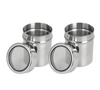 2 Pezzi Shaker Di Zucchero, In Acciaio Inossidabile Fantasy Cappuccino Shaker Cacao Spreaders Con Coperchio per Coperchio Farina Di Pepe Di Cappuccino