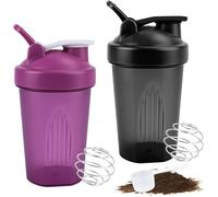 2 Pezzi Shaker Proteine, 400Ml Shaker Proteico Con Sfera in Acciaio, Bottiglia p