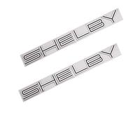 2 pezzi Shelby Emblem 3D Car Badge Sticker Lettera Targhetta di ricambio per Shelby Car Styling (Nero Bianco)