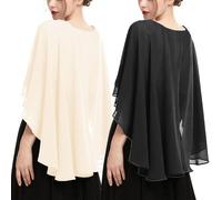 2 Pezzi Short Chiffon Mante, Comodo E Traspirante, Alla Moda Ed Elee Per Donne, Decorazione Creativa E Casual E Semplice Per L'Abbigliamento.