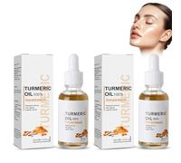 2 Pezzi, Siero Correttivo alla Curcuma, Formula Naturale con Antiossidanti, Anti Aging Serum, Azione Illuminante e Uniformante per Pelle Luminosa, Idratazione Intensa, Adatto a Tutti i Tipi di Pelle