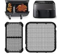 2 pezzi silicone paraspruzzi accessori per Philips Airfryer 3000/5000 Series Dual Basket - Compatibile con Philips NA350, NA550 6L/3L & Steam Airfryer