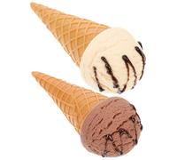 2 pezzi Simulazione di gelato in PVC Punte di cono gelato