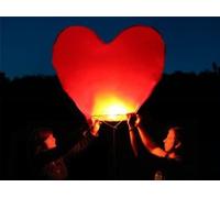 2 pezzi Sky Lantern lanterna cinese cinesi volante mongolfiera per matrimonio a forma di Cuore Rosso