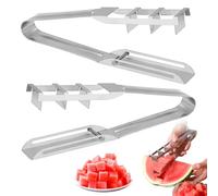 2 pezzi Slicer di anguria, utensile per taglio di anguria in acciaio inossidabile pulito con manico di comfort, gadget da cucina a risparmio di manodopera per homewatermelon