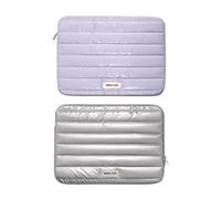 2 pezzi Slim Laptop Eco Borsa fino a 14 pollici in poliestere, borsa compatta per computer portatile con tracolla, impermeabile, resistente agli urti, sostenibile, borsa a tracolla per viaggi, affari