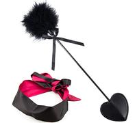 2 Pezzi SM Bondage Flogger Erotico Cuoio Whip con Piuma Tickler In Pelle Hand Spanking Slapper Paddle Giocattoli Del Sesso Accessori per BDSM SM Adulti