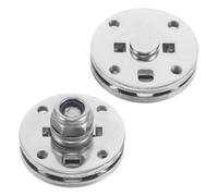 2 Pezzi Smorzatore Rotativo a Disco, Perno Girevole 360 Gradi | Struttura Compatta in Ferro, per Camera e Lente, Coppia Regolabile 10kgf. Cm, Uso in Riprese Portatili
