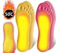 2 pezzi Solette autoriscaldanti, termostato, solette termiche, con massaggio, memory foam, supporto per l'arco plantare, sottopiedi riscaldati per l'inverno, uomo e donna, solette spesse in memory foa
