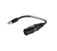 2 pezzi - SOMMER CABLE Adattatore Audio XLR(M) a RCA(M) 0,15m Nero - Made in Ger