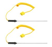 2 Pezzi Sonda di Temperatura Tipo K C100 in Acciaio Inox per Misure | Risposte Rapide e Precise, Design Compatto Portatile, Uso in Ambienti Industriali e Applicazioni Sul Campo