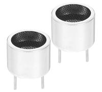 2 Pezzi Sonda Sensore Ultrasonica 16mm in Ferro Argento | Precisione Alta, Tensione 5v, Campo 0-10mm, Definizione 1mm, per Robotica e Manutenzione