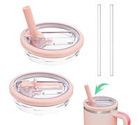 2 Pezzi Sostituzione Del Coperchio Della Tazza Compatibile con Stanley Cup, Coperchi di ricambio riutilizzabili per Stanley da 40 oz, Coperchio di Ricambio Compatibile con Stanley Cup, Rosa