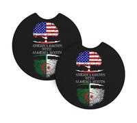 2 Pezzi Sottobicchiere Per Auto Algeria Algerians Roots And America Sottobicchieri Per Portabicchieri Per Auto Isolanti Termici Tappetino Per Birra Bottiglie, Per Camion, Casa, Uomo, 6.9cm