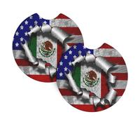 2 Pezzi Sottobicchiere Per Auto America Mexico Mexican Mex Roots Sottobicchieri Per Portabicchieri Per Auto Riutilizzabili Resistenti Tappetino Per Birra Bottiglie, Per Casa, Veicolo, 6.9cm