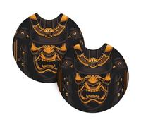 2 Pezzi Sottobicchiere Per Auto Japanese Samurai Sottobicchieri Da Caffè Accessori Interno Decorazioni Tappetino Per Bicchieri, Per Uomo, Casa, Camion, 6.9cm