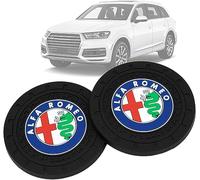 2 Pezzi Sottobicchieri Auto per Alfa Romeo Giulietta Mito Stelvio Giulia 147 156 159 166 4c Tz3 Tonal Spontivd, Sottobicchiere Tappetini Portabicchieri Inserto Antiscivolo Auto Decorazione Accessori
