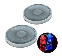 2 Pezzi Sottobicchieri LED per Portabicchieri Auto Illuminazione Dinamica con 7
