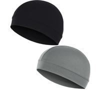 2 Pezzi Sottocasco Bici Estivo Moto Cotone, Traspirante sotto Casco da Ciclismo Berretto Skull cap, Cappello Cuffia da Ciclismo Estivo da Bicicletta e Moto Uomo e Donna