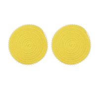 2 Pezzi Sottopiatti intrecciati 7.7", per Fiat 500, giallo