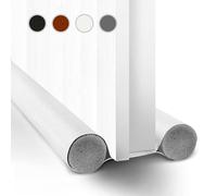 2 pezzi Sottoporta Paraspifferi Porta Blindata 96 cm, Para Spifferi Sotto Porta, Spifferi Porta Ingresso, Prevenire Vento, Isolamento Polvere Acustico (Bianco)