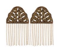 2 pezzi spalline con frange metalliche e spalline con nappe per abiti,