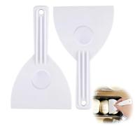 2 Pezzi Spatola Pizza, Misura Raschietto per Pasta in Plastica con Fori Spatola Paletta Cucina Taglia Impasto con,Manico per Torte Pizza Taglio Del Pane Utensili da Cucina, Bianco