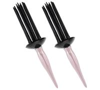 2 pezzi spazzola arricciacapelli, spazzola per asciugacapelli strumento per capelli ricci bacchetta arricciacapelli antiscivolo pettine rotondo per donne Gilrs Round