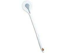 2 pezzi spazzola da bagno con manico lungo for capelli morbidi for la schiena for il corpo spazzole for fango scrubber for massaggio per Donna Uomo(White)