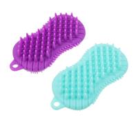 2 Pezzi Spazzola da Bagno in Silicone per Corpo e Cuoio Capelluto | Morbida, Formato Portatile, per Borsa Palestra e Viaggio, Adatta a Bebè, Facile da Tenere