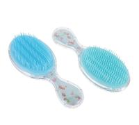 2 Pezzi Spazzola Districante per Chioma Bambina, Piccola, Blu Tpee | Uso Casa e Viaggio, Impugnatura Leggera e Confortevole, Aspetto Adorabile, Design Semplice e Delicato